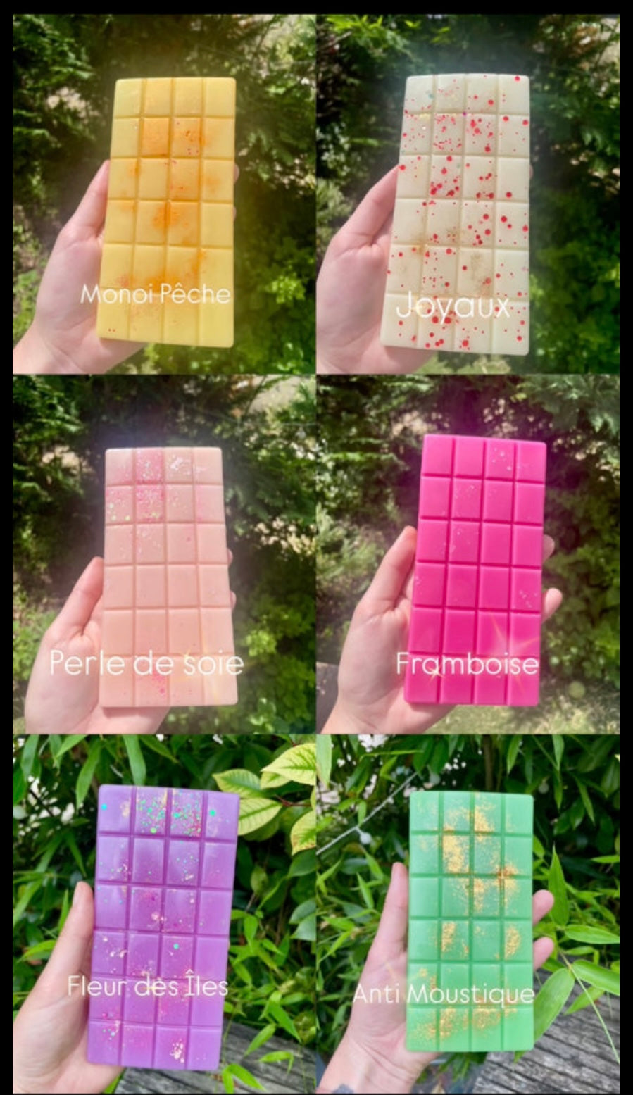 Tablettes / Fondants / Coffrets / Brûleurs 🍫🎁🕯️