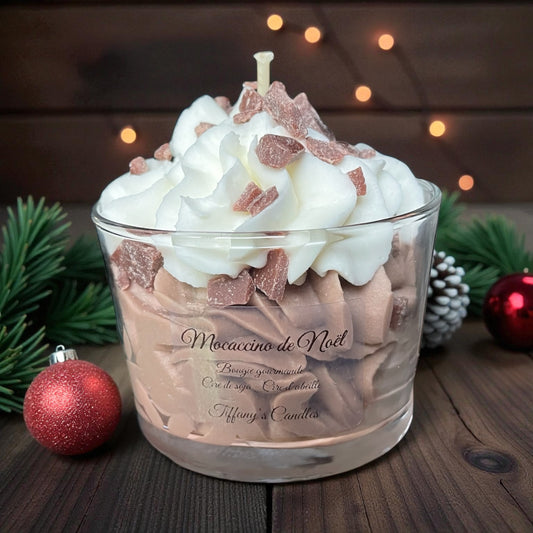 Bougie gourmande Mocaccino de Noël ☕️