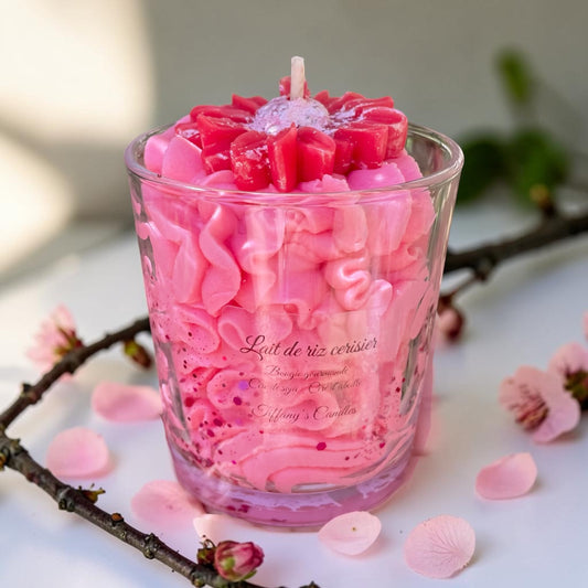 Bougie gourmande Lait de riz Cerisier 🌸