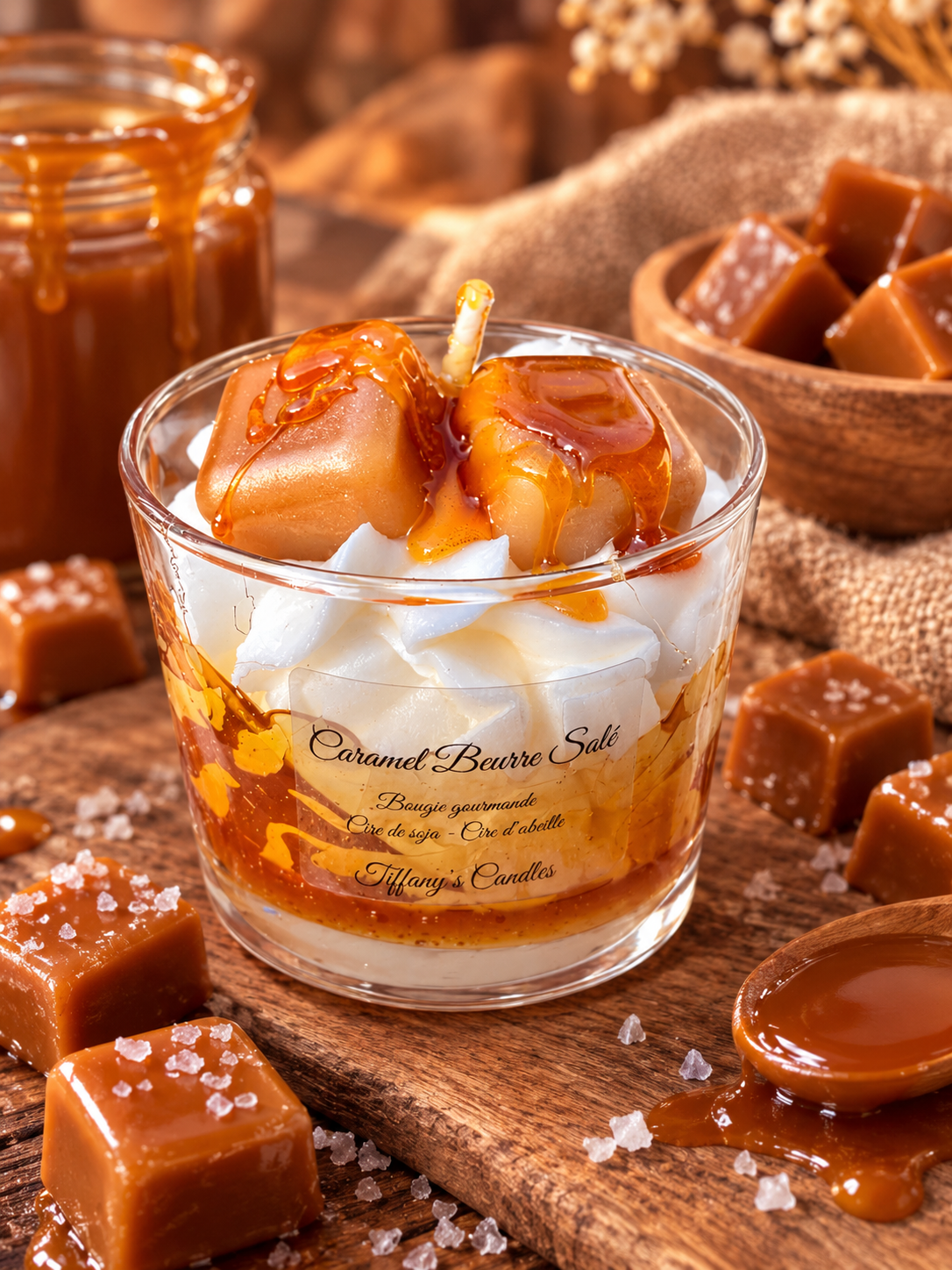 Bougie gourmande Caramel Beurre Salé 🍮