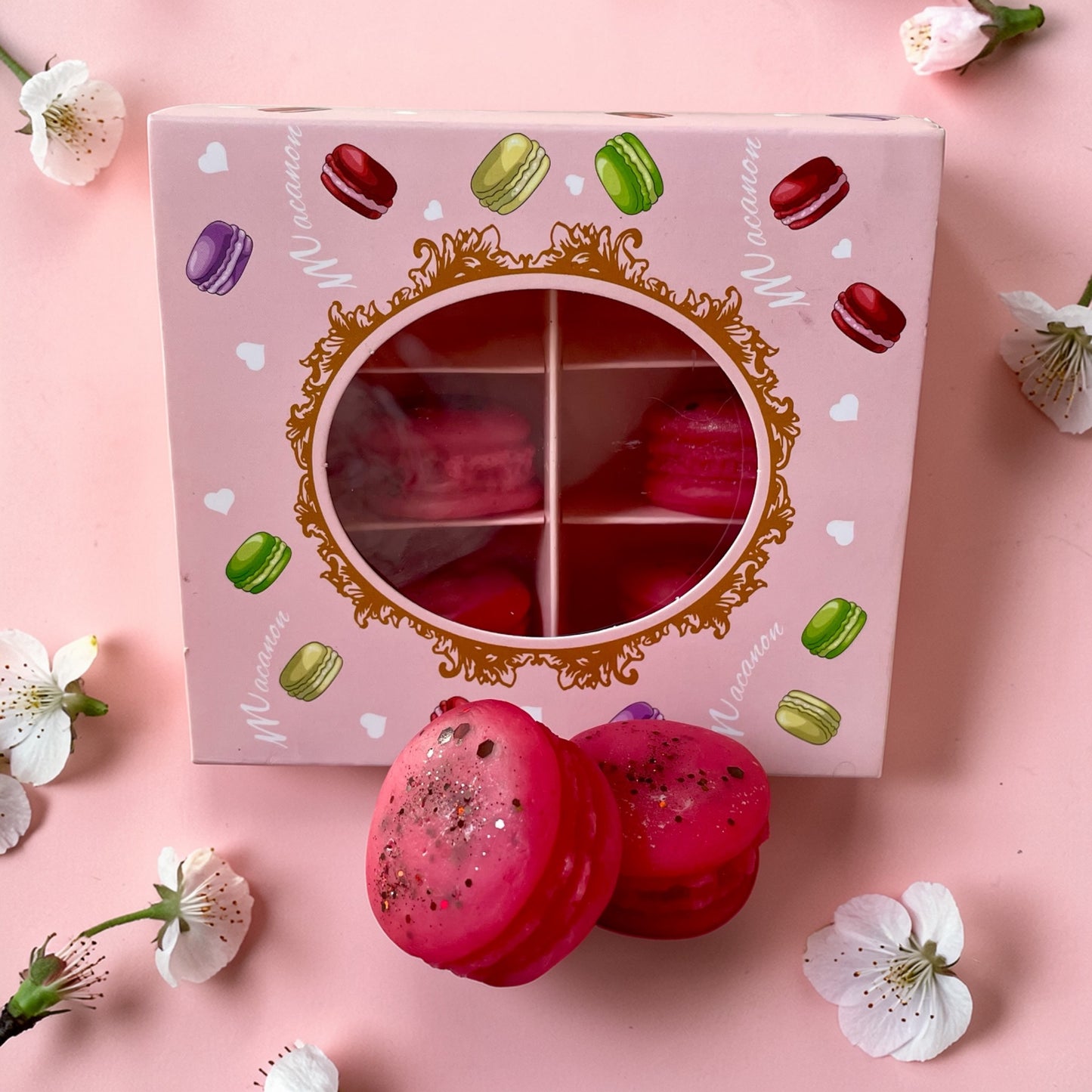 Coffret 6 macarons Cerise 🍒